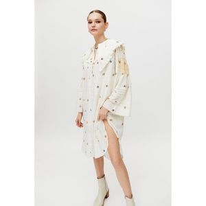 Urban Outfitters Dorothea Embroidered Midi Dress